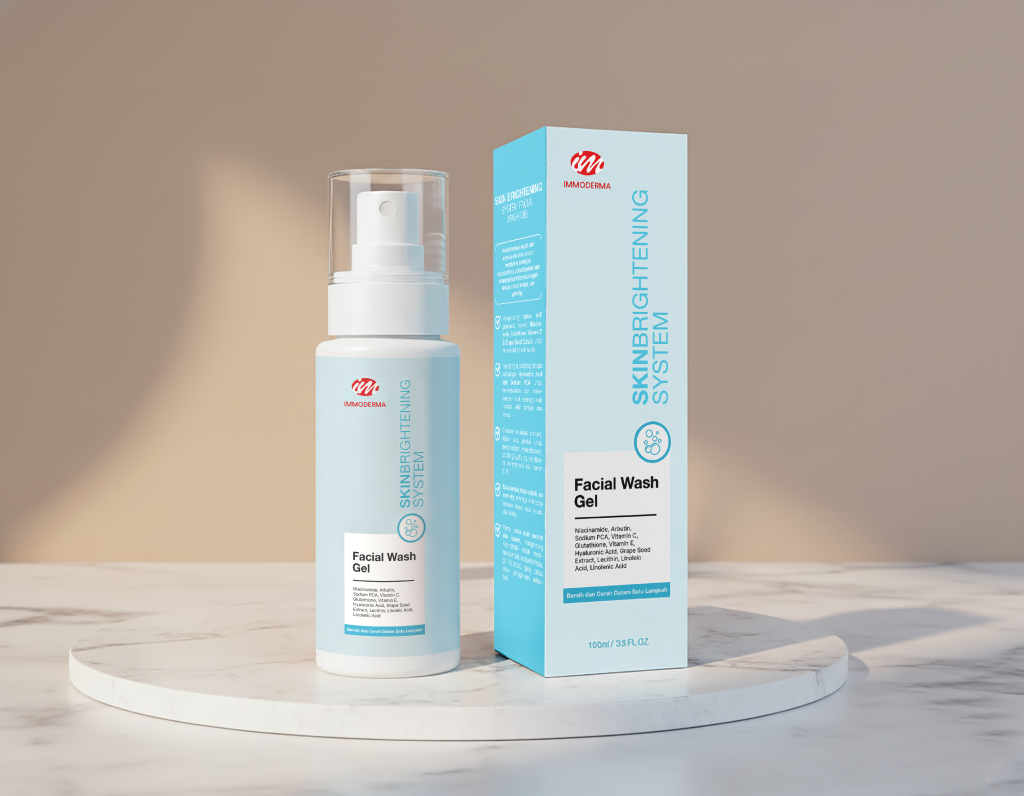skin brightening system facial wash gel new